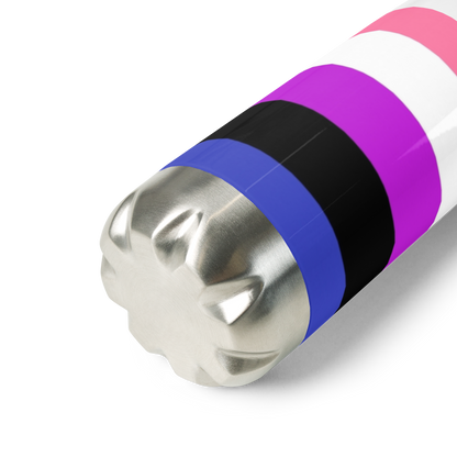 Genderfluid Pride Flag Stainless Steel Water Bottle – 500ml BPA-Free Insulated Reusable Flask | LGBTQIA+ Visibility Edition