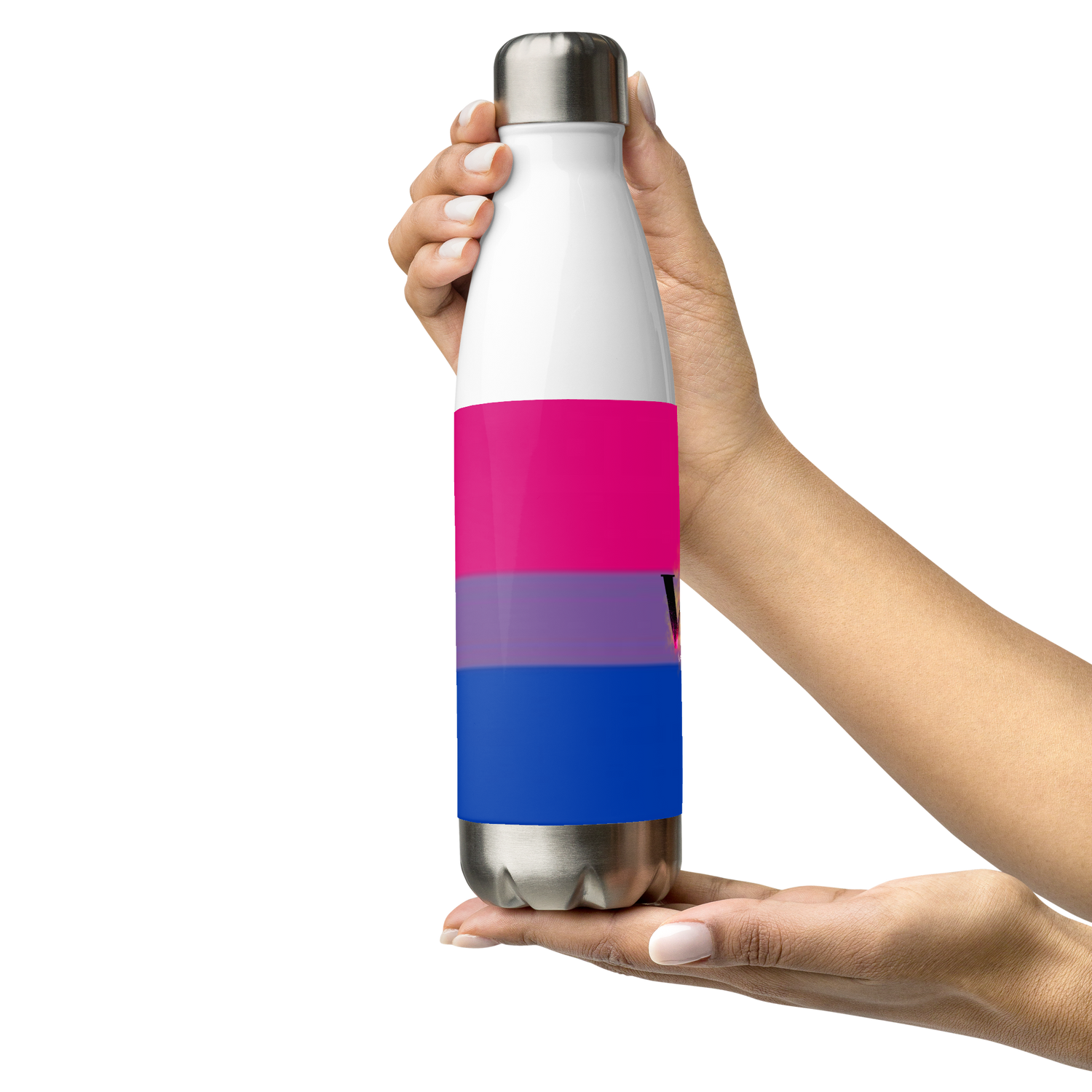VOCE LINDX Bisexual Flag Stainless Steel Water Bottle – 500ml Double-Walled, Leak-Proof, Gloss Finish