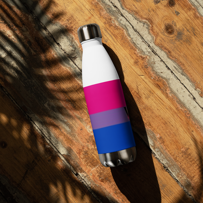 VOCE LINDX Bisexual Flag Stainless Steel Water Bottle – 500ml Double-Walled, Leak-Proof, Gloss Finish