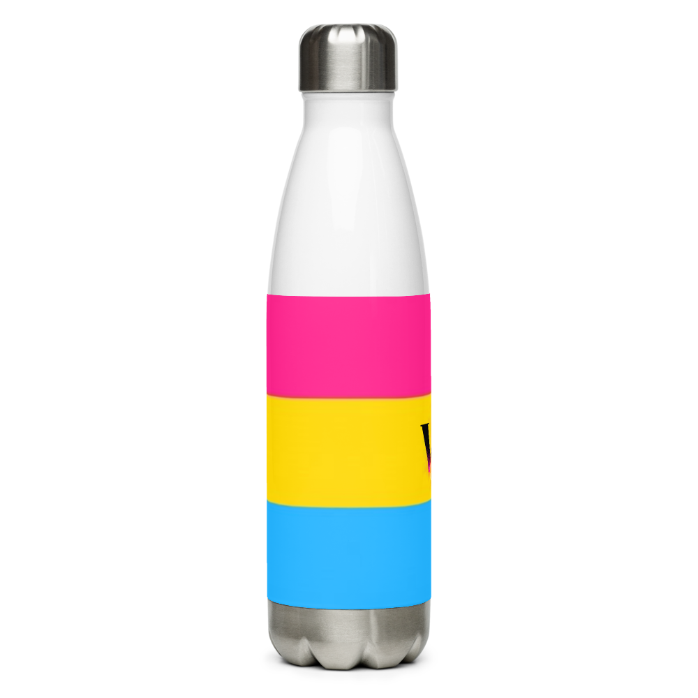 VOCE LINDX Pansexual Flag Stainless Steel Water Bottle – 500ml Insulated, Leak-Proof, BPA-Free, Gloss Finish