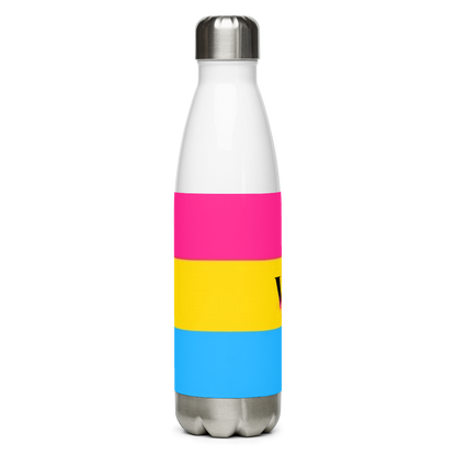 VOCE LINDX Pansexual Flag Stainless Steel Water Bottle – 500ml Insulated, Leak-Proof, BPA-Free, Gloss Finish