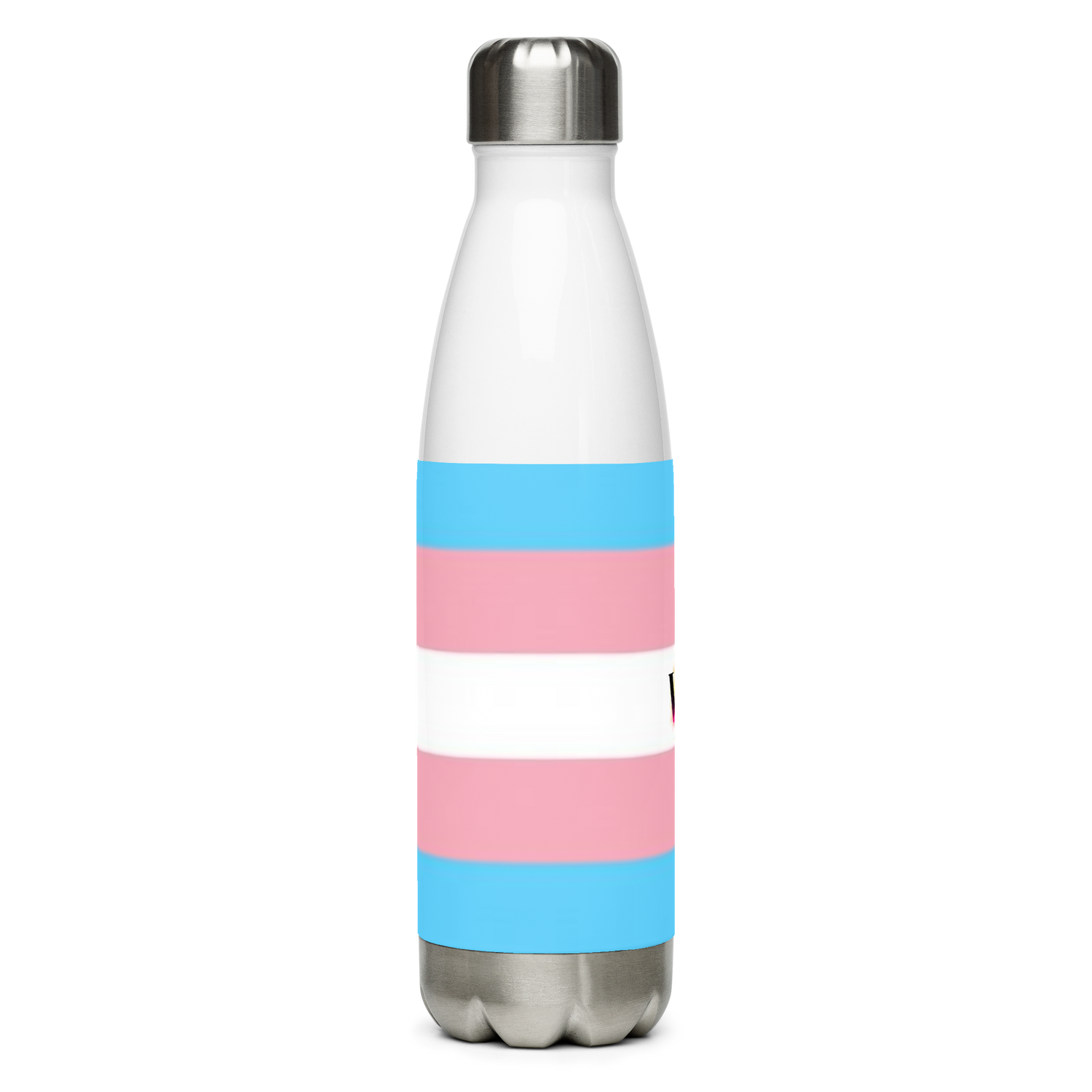 Stainless Steel Water Bottle – Transgender Pride Flag | Inclusive Gender-Neutral Drinkware
