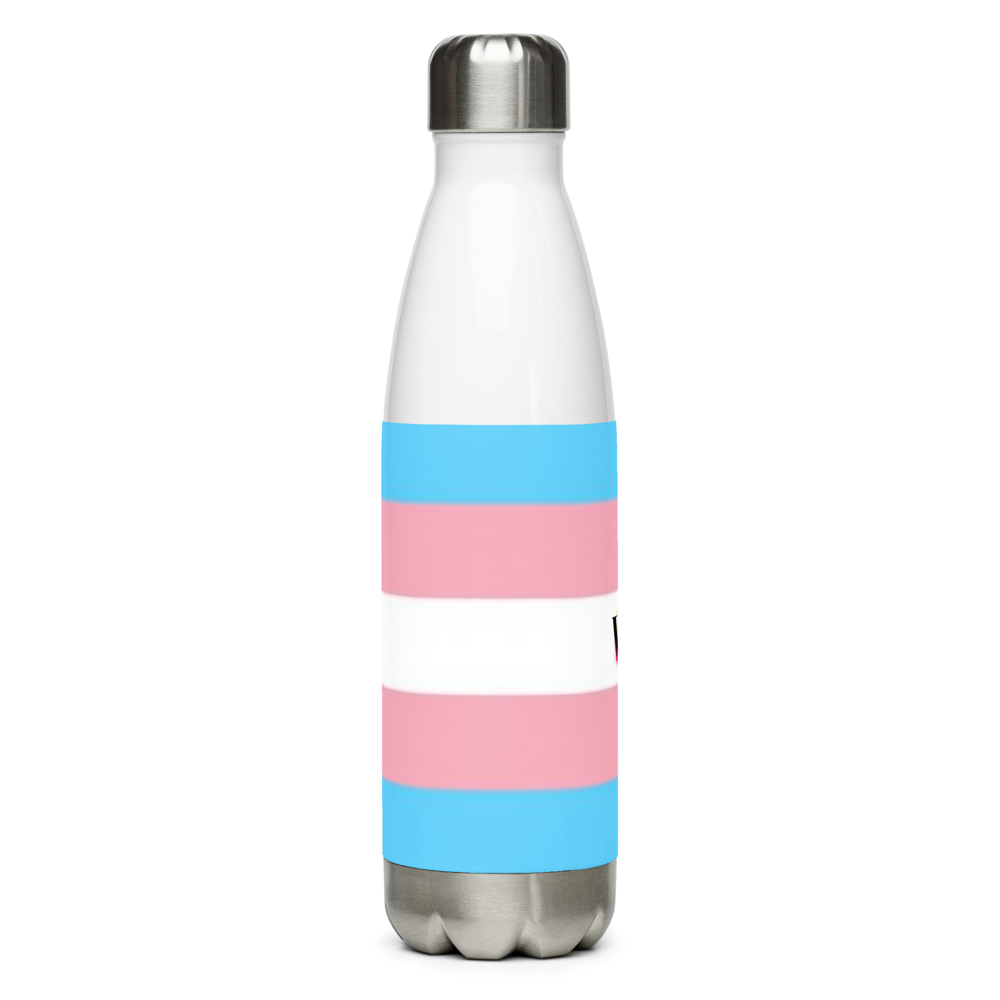Stainless Steel Water Bottle – Transgender Pride Flag | Inclusive Gender-Neutral Drinkware
