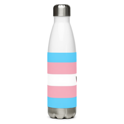 Stainless Steel Water Bottle – Transgender Pride Flag | Inclusive Gender-Neutral Drinkware