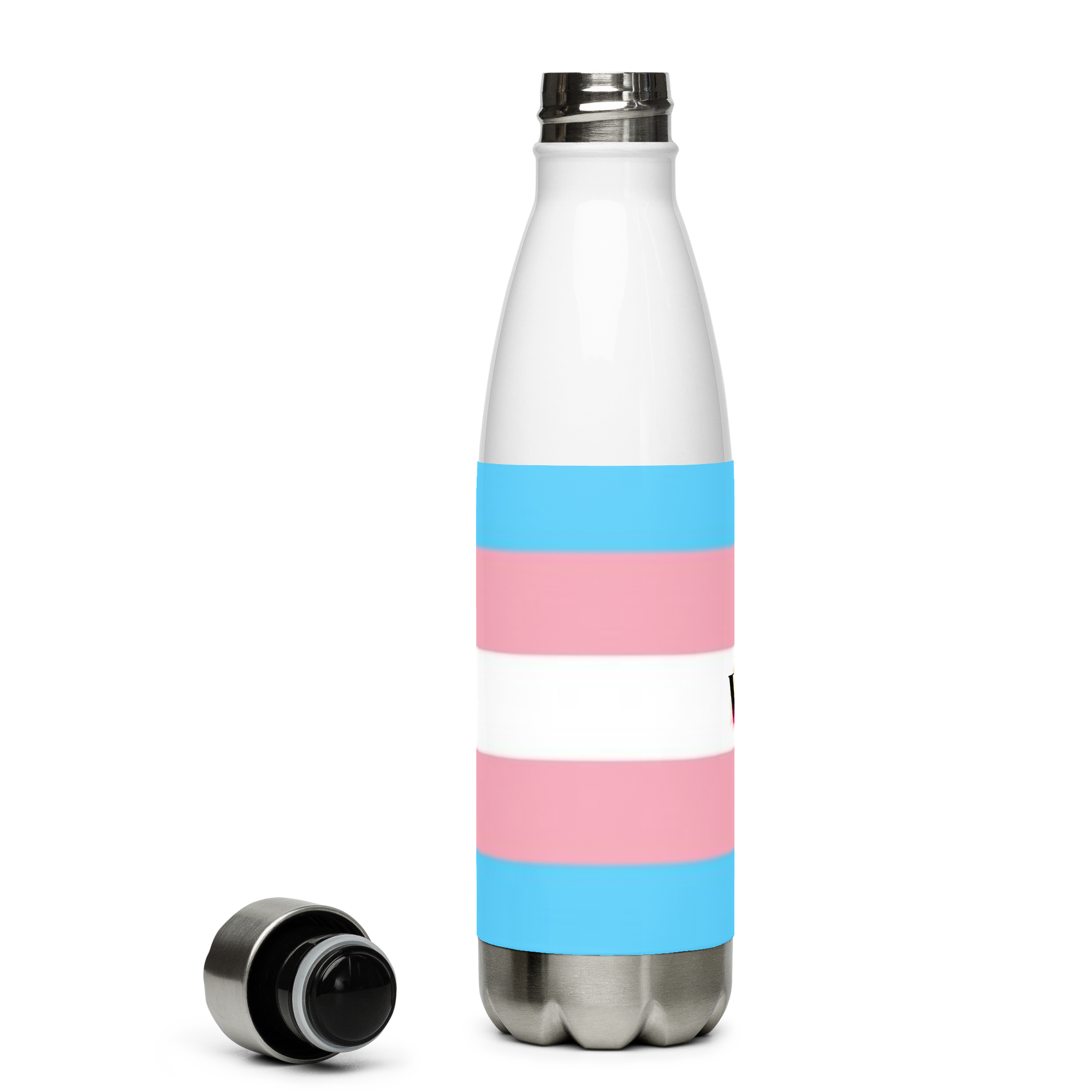 Stainless Steel Water Bottle – Transgender Pride Flag | Inclusive Gender-Neutral Drinkware