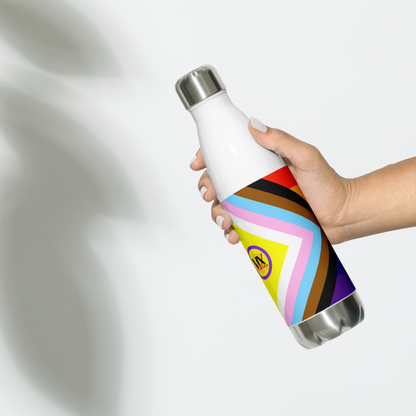 VOCE LINDX Intersex-Inclusive Nonbinary “Gender Is Over” Stainless Steel Water Bottle – 500 ml Vacuum Flask, Leak‑Proof