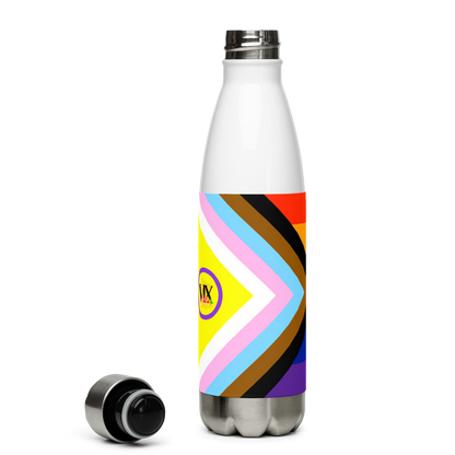 VOCE LINDX Non‑Binary &amp; Intersex‑Inclusive Pride Stainless Steel Water Bottle – 500 ml Vacuum‑Insulated, Leak‑Proof