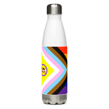 Intersex-Inclusive Pride Flag Stainless Steel Water Bottle – 500ml Reusable BPA-Free Insulated Flask | LGBTQIA+ Equality Design