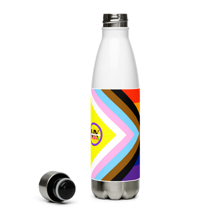 Intersex-Inclusive Pride Flag Stainless Steel Water Bottle – 500ml Reusable BPA-Free Insulated Flask | LGBTQIA+ Equality Design