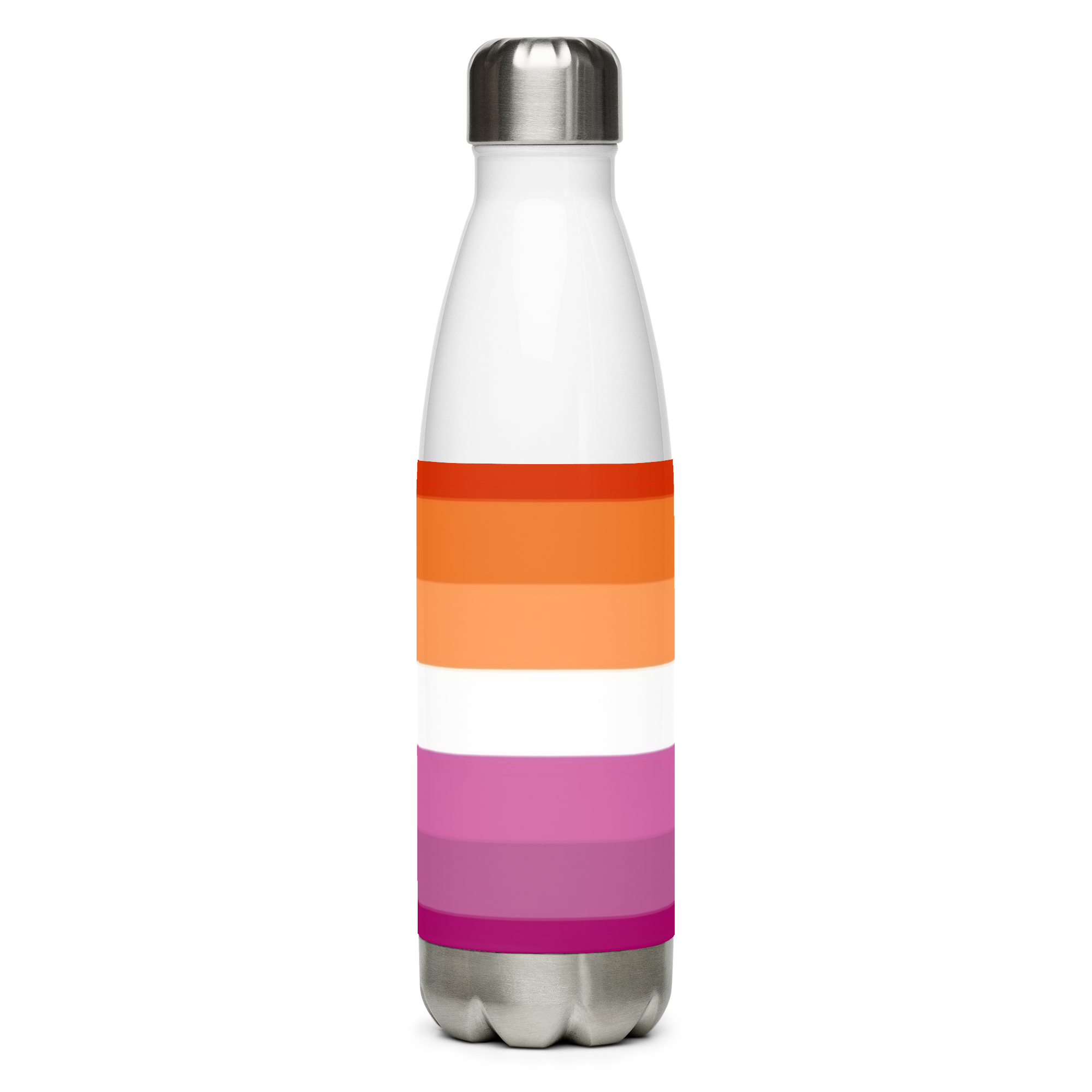 Lesbian Pride Flag Stainless Steel Water Bottle – 500ml BPA-Free Insulated Reusable Flask | LGBTQIA+ Community Design