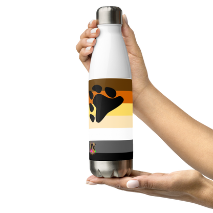 Bear Pride Flag Stainless Steel Water Bottle – 500ml BPA-Free Reusable Insulated Flask | LGBTQIA+ Community Edition