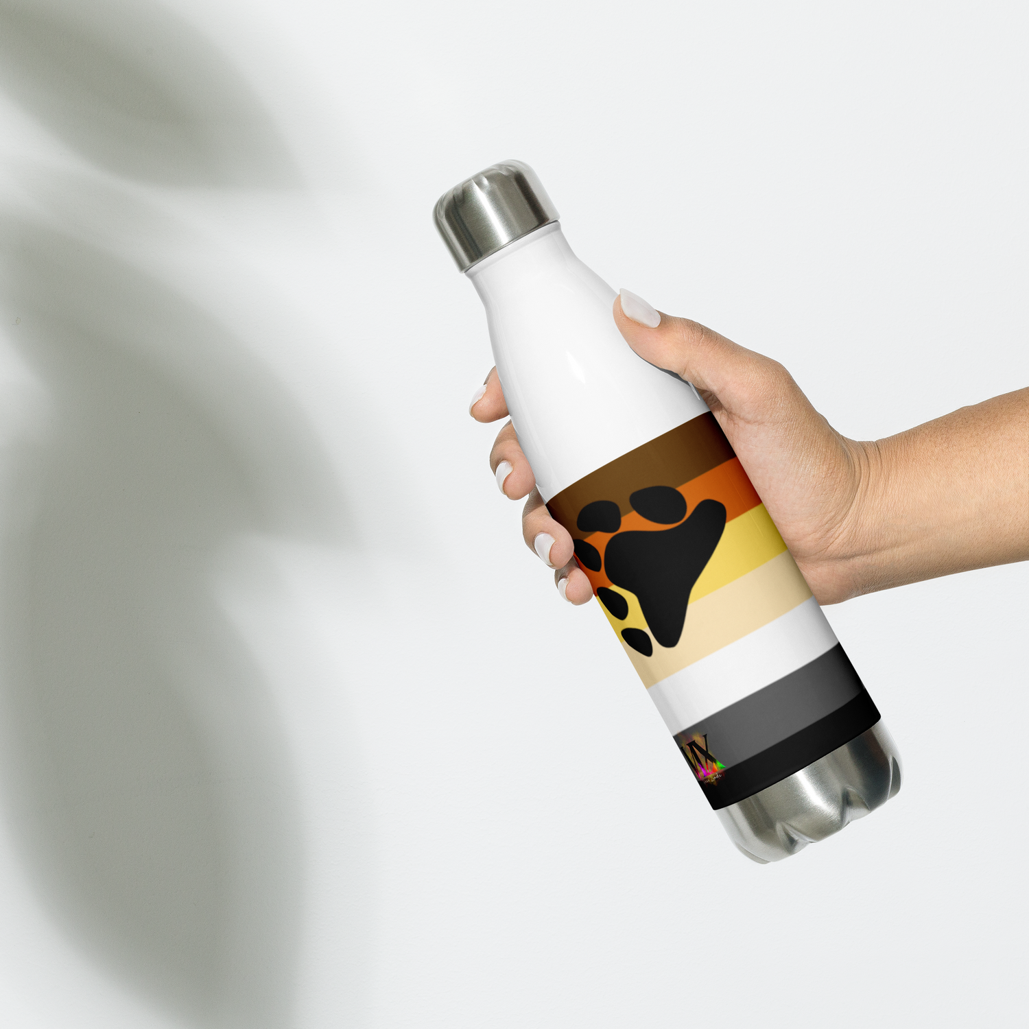 Bear Pride Flag Stainless Steel Water Bottle – 500ml BPA-Free Reusable Insulated Flask | LGBTQIA+ Community Edition