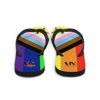 VOCE LINDX Intersex Pride Flip‑Flops – Rubber Sole with Soft Lined Strap &amp; Non‑Slip Grip – Inclusive Summer Footwear