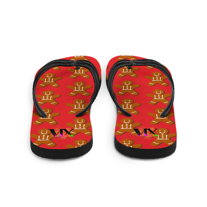 VOCE LINDX Christmas Cookies Flip‑Flops – Festive Design, Cushioned Sole &amp; Non‑Slip Grip – Seasonal Summer Footwear