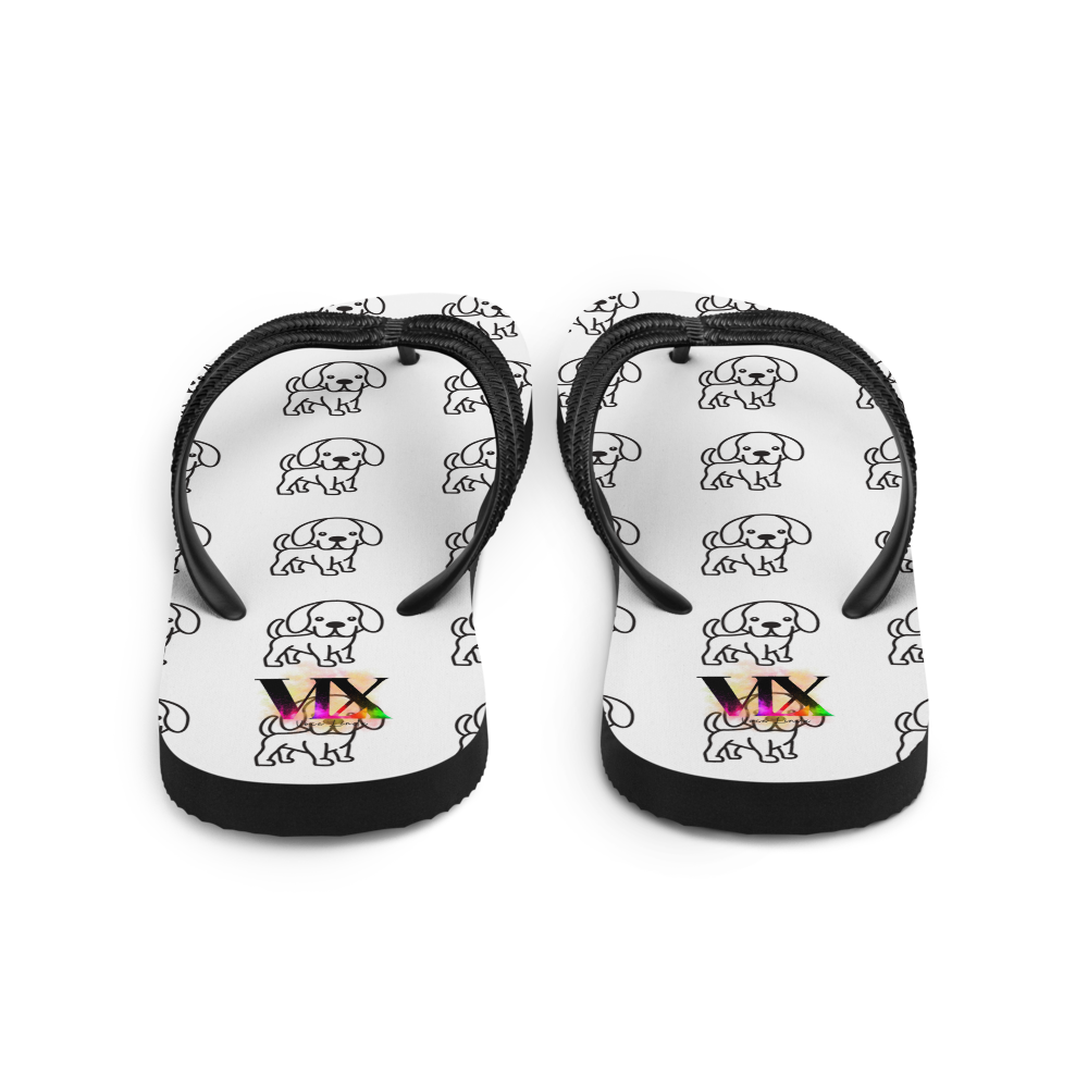 Dog Print Flip-Flops – Fun Canine Design Sandals with Cushioned Sole | Comfortable Footwear for Dog Lovers