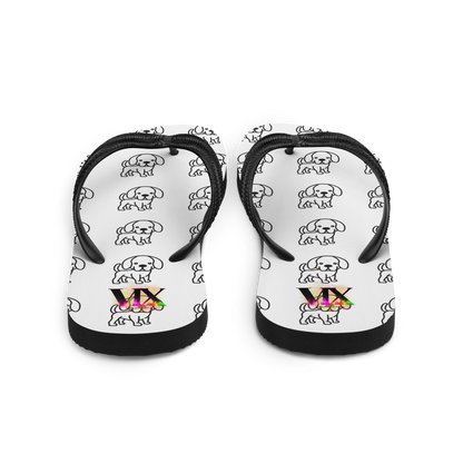 Dog Print Flip-Flops – Fun Canine Design Sandals with Cushioned Sole | Comfortable Footwear for Dog Lovers