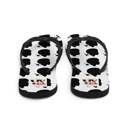 Black Power Flip-Flops – Cushioned Sole Sandals with Empowerment Fist Design | Bold Statement Footwear