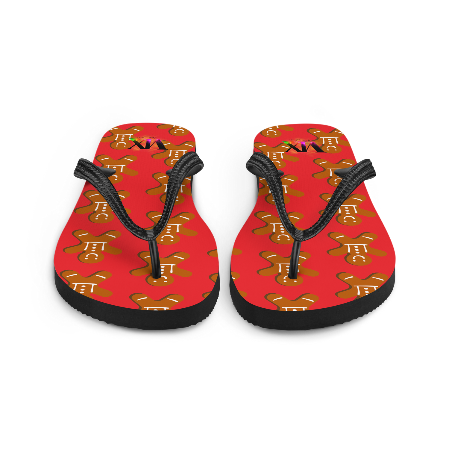 VOCE LINDX Christmas Cookies Flip‑Flops – Festive Design, Cushioned Sole &amp; Non‑Slip Grip – Seasonal Summer Footwear