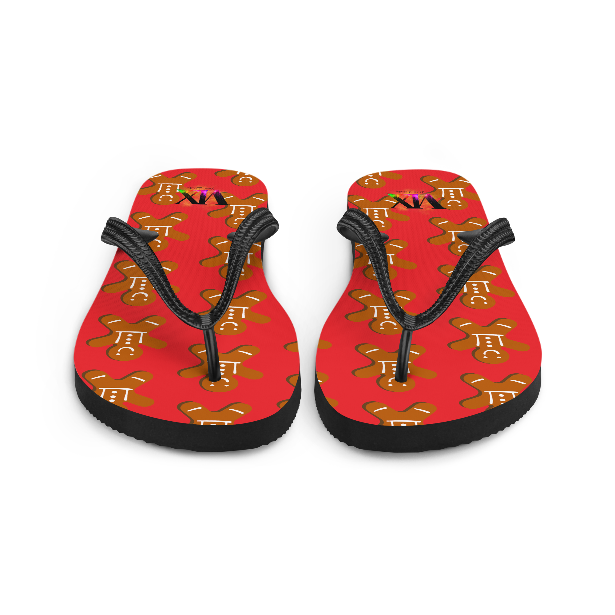 VOCE LINDX Christmas Cookies Flip‑Flops – Festive Design, Cushioned Sole &amp; Non‑Slip Grip – Seasonal Summer Footwear