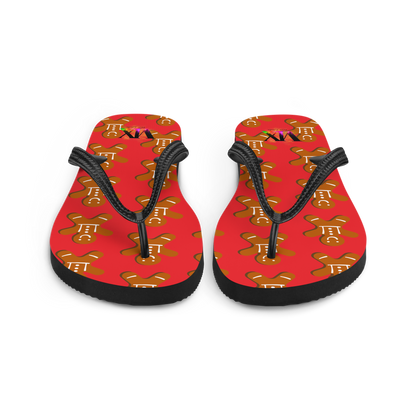 VOCE LINDX Christmas Cookies Flip‑Flops – Festive Design, Cushioned Sole &amp; Non‑Slip Grip – Seasonal Summer Footwear