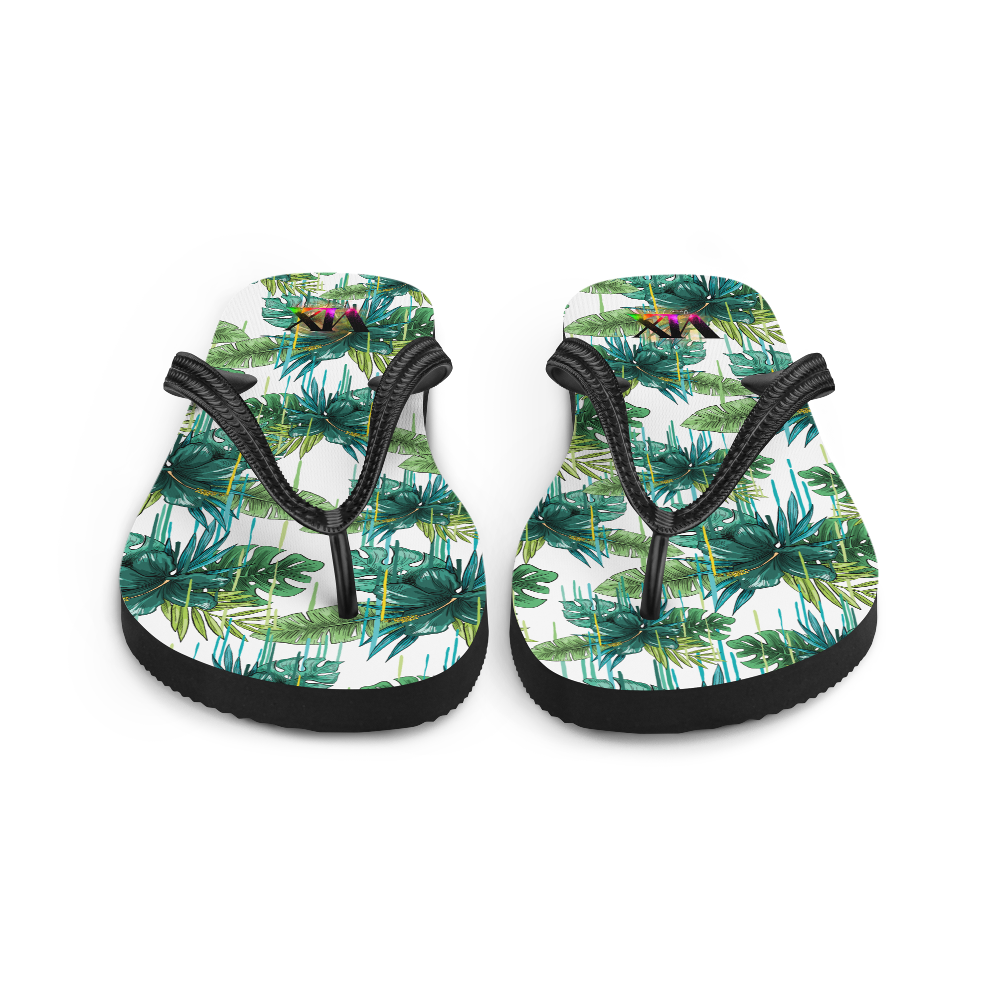 VOCE LINDX Green Flower Flip‑Flops – Floral Design, Cushioned Sole &amp; Non‑Slip Grip – Lightweight Summer Footwear