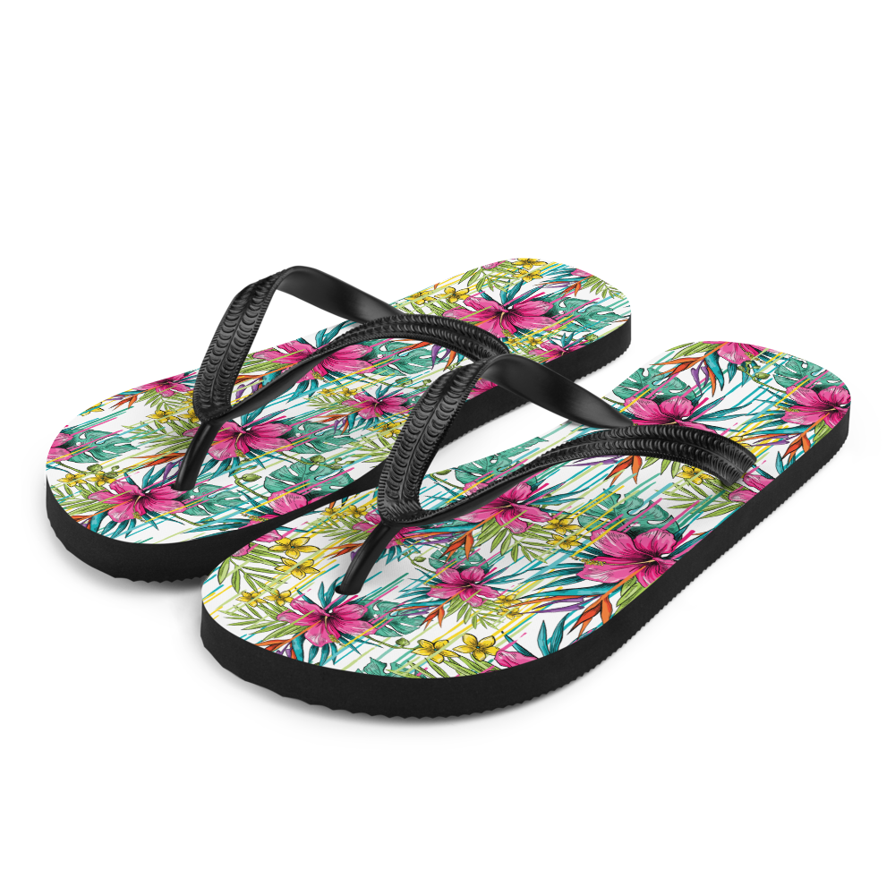 VOCE LINDX Pink Flower Flip Flops – Floral Design, Cushioned Sole &amp; Non-slip Grip – Lightweight Summer Footwear