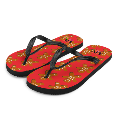 VOCE LINDX Christmas Cookies Flip‑Flops – Festive Design, Cushioned Sole &amp; Non‑Slip Grip – Seasonal Summer Footwear