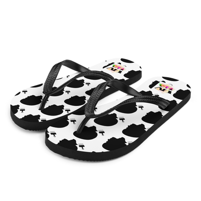 Black Power Flip-Flops – Cushioned Sole Sandals with Empowerment Fist Design | Bold Statement Footwear