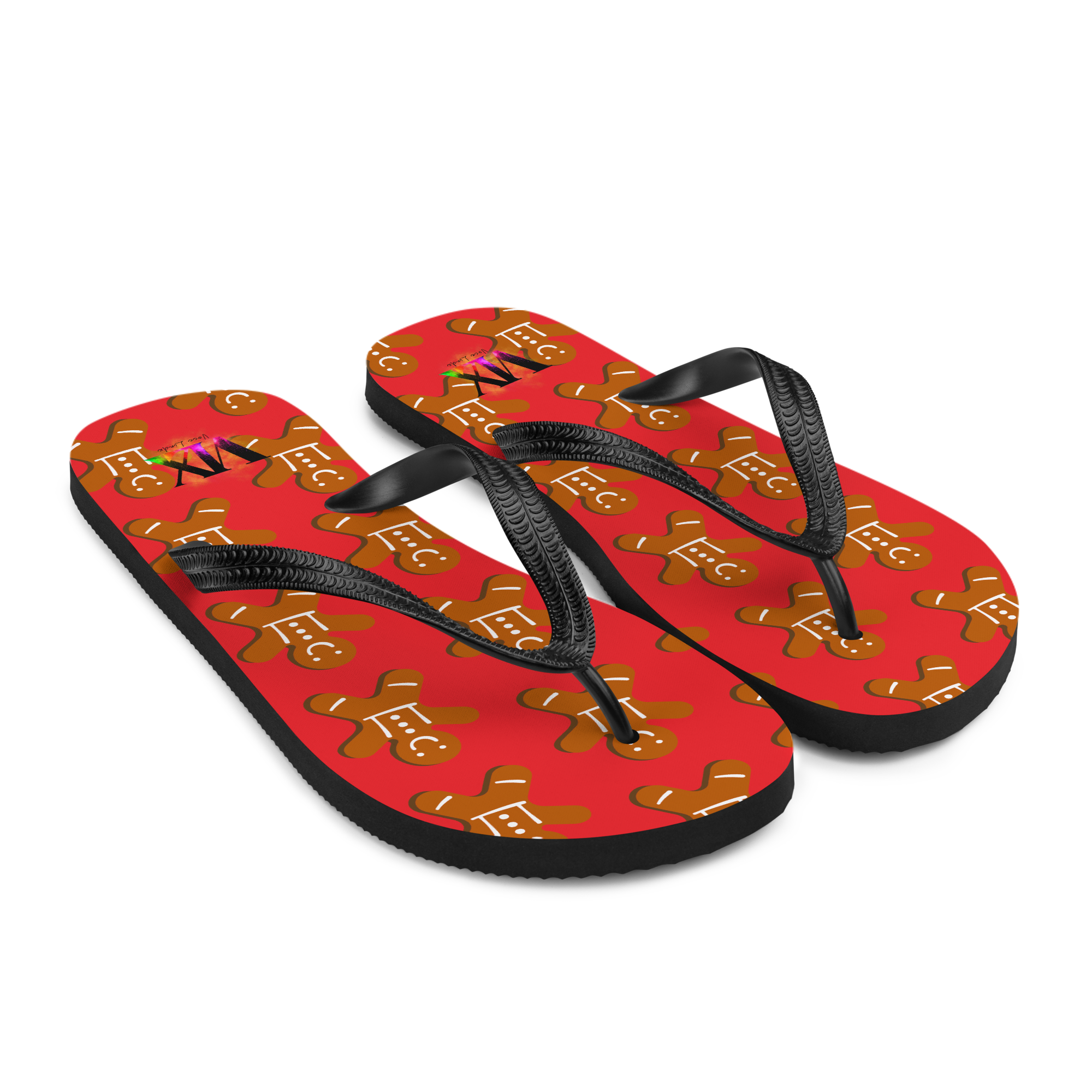 VOCE LINDX Christmas Cookies Flip‑Flops – Festive Design, Cushioned Sole &amp; Non‑Slip Grip – Seasonal Summer Footwear