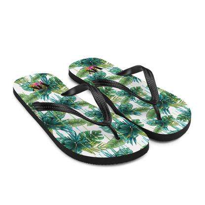 VOCE LINDX Green Flower Flip‑Flops – Floral Design, Cushioned Sole &amp; Non‑Slip Grip – Lightweight Summer Footwear