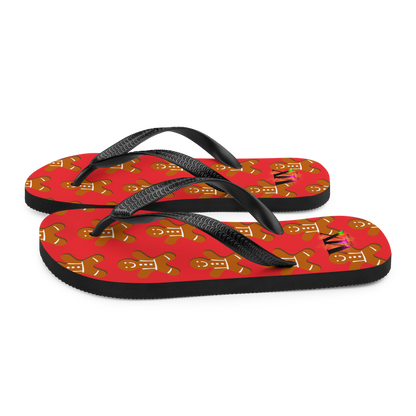 VOCE LINDX Christmas Cookies Flip‑Flops – Festive Design, Cushioned Sole &amp; Non‑Slip Grip – Seasonal Summer Footwear