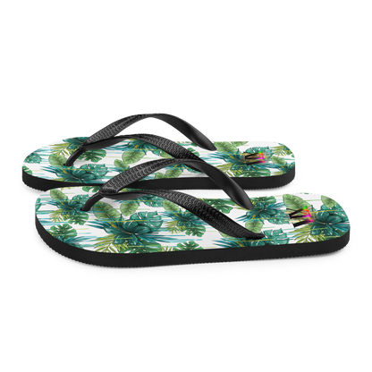 VOCE LINDX Green Flower Flip‑Flops – Floral Design, Cushioned Sole &amp; Non‑Slip Grip – Lightweight Summer Footwear