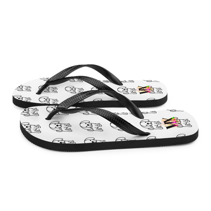 Dog Print Flip-Flops – Fun Canine Design Sandals with Cushioned Sole | Comfortable Footwear for Dog Lovers