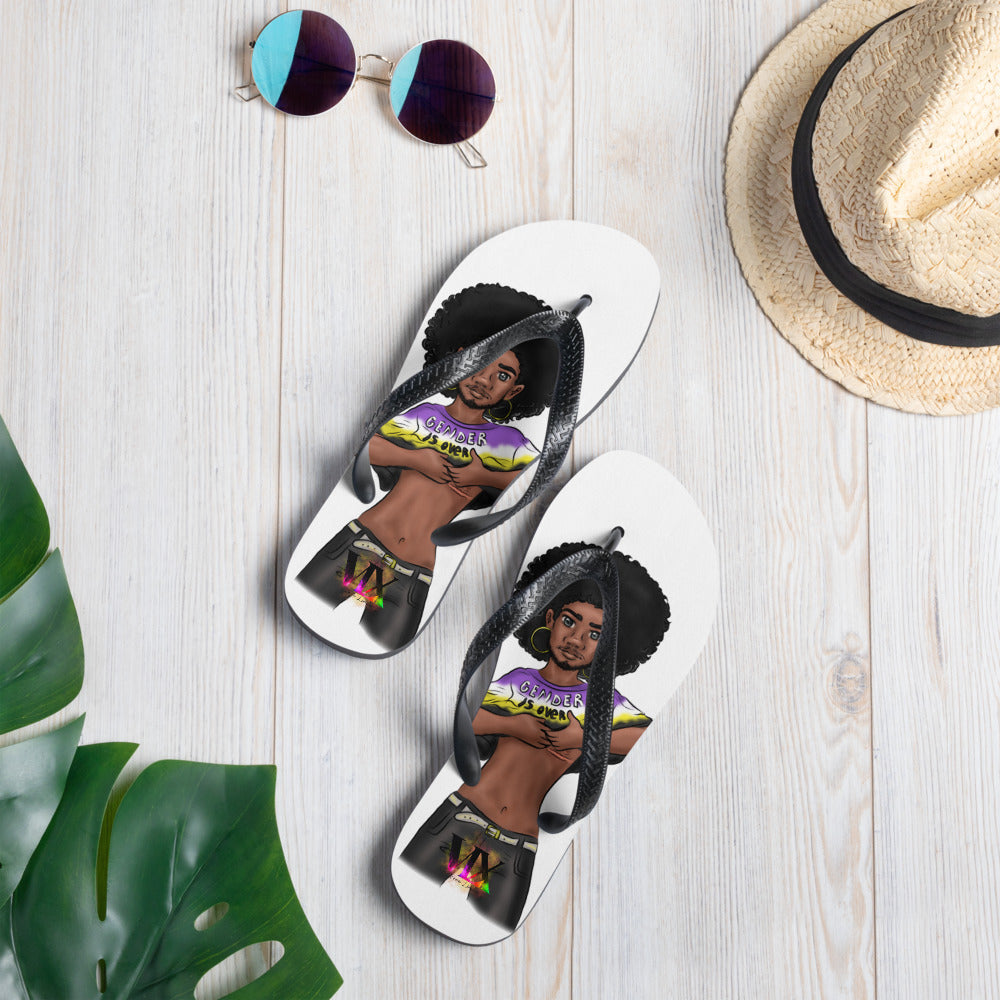 Diverse Identity Flip-Flops | Inclusive Gender-Neutral Pride Footwear