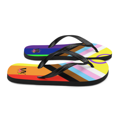 VOCE LINDX Intersex Pride Flip‑Flops – Rubber Sole with Soft Lined Strap &amp; Non‑Slip Grip – Inclusive Summer Footwear