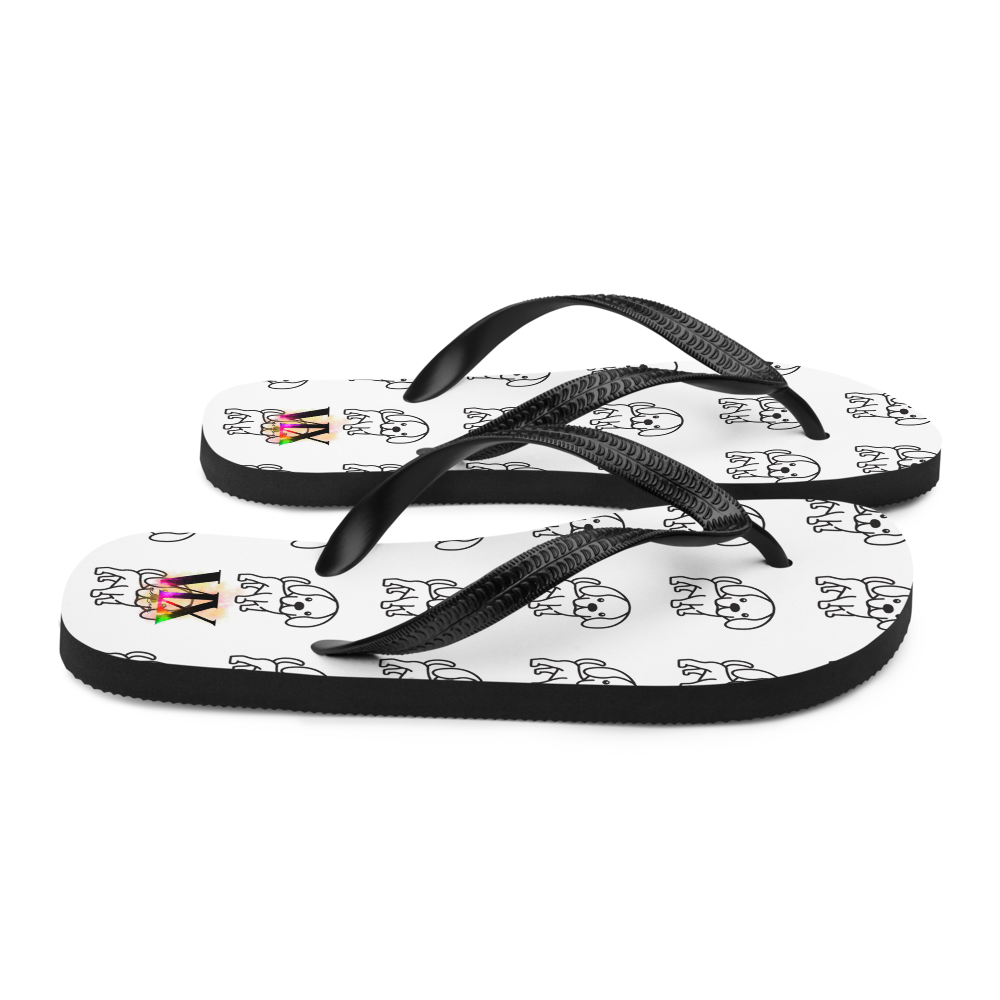 Dog Print Flip-Flops – Fun Canine Design Sandals with Cushioned Sole | Comfortable Footwear for Dog Lovers