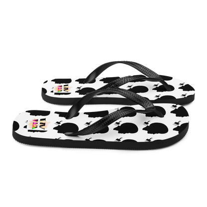 Black Power Flip-Flops – Cushioned Sole Sandals with Empowerment Fist Design | Bold Statement Footwear