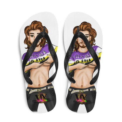 Diverse Identity Flip-Flops | Inclusive Gender-Neutral Pride Footwear