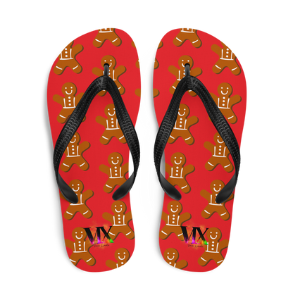 VOCE LINDX Christmas Cookies Flip‑Flops – Festive Design, Cushioned Sole &amp; Non‑Slip Grip – Seasonal Summer Footwear