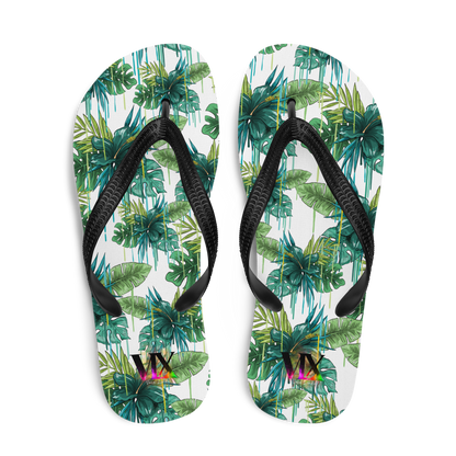 VOCE LINDX Green Flower Flip‑Flops – Floral Design, Cushioned Sole &amp; Non‑Slip Grip – Lightweight Summer Footwear