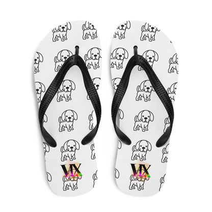 Dog Print Flip-Flops – Fun Canine Design Sandals with Cushioned Sole | Comfortable Footwear for Dog Lovers