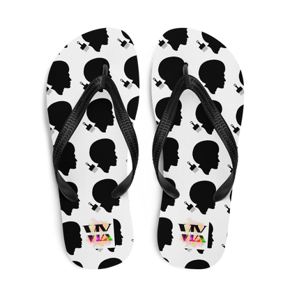 Black Power Flip-Flops – Cushioned Sole Sandals with Empowerment Fist Design | Bold Statement Footwear