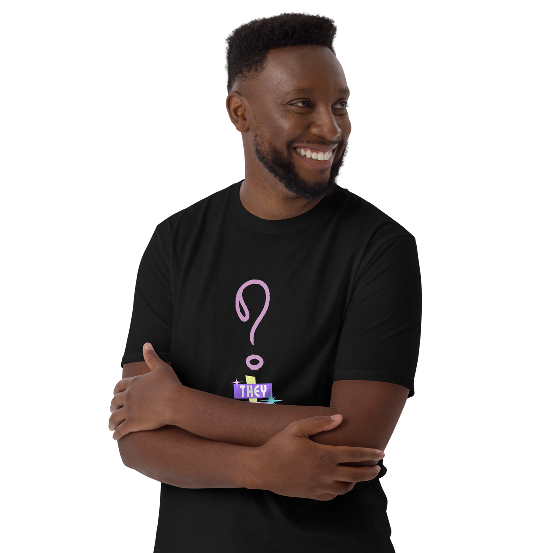 VOCE LINDX “They/Them” Short Sleeve T‑Shirt – 100 % Cotton Jersey, Pronoun-Statement Tee