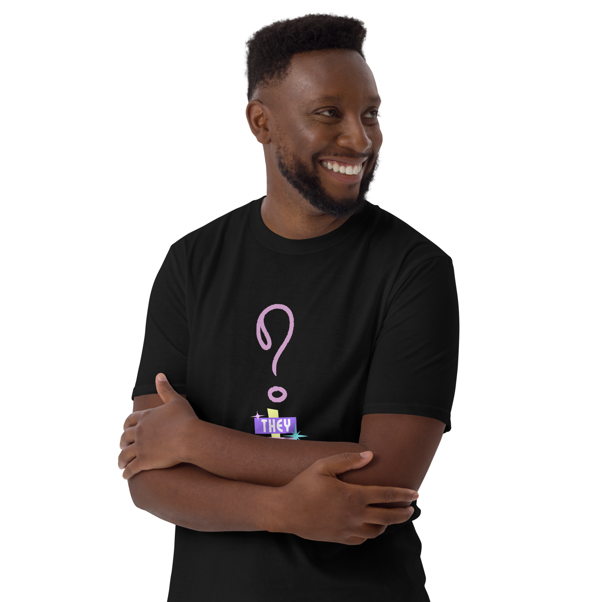 VOCE LINDX “They/Them” Short Sleeve T‑Shirt – 100 % Cotton Jersey, Pronoun-Statement Tee