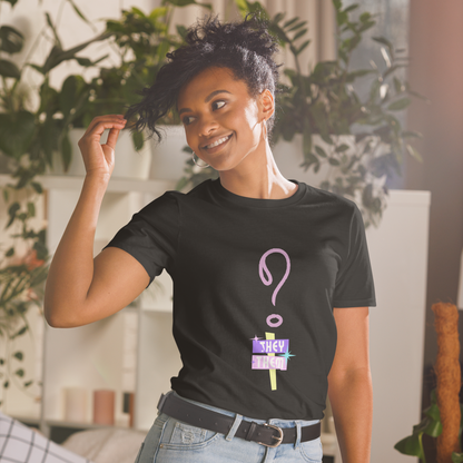 VOCE LINDX “They/Them” Short Sleeve T‑Shirt – 100 % Cotton Jersey, Pronoun-Statement Tee