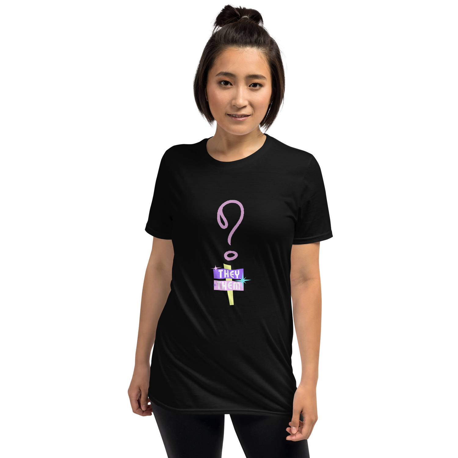VOCE LINDX “They/Them” Short Sleeve T‑Shirt – 100 % Cotton Jersey, Pronoun-Statement Tee