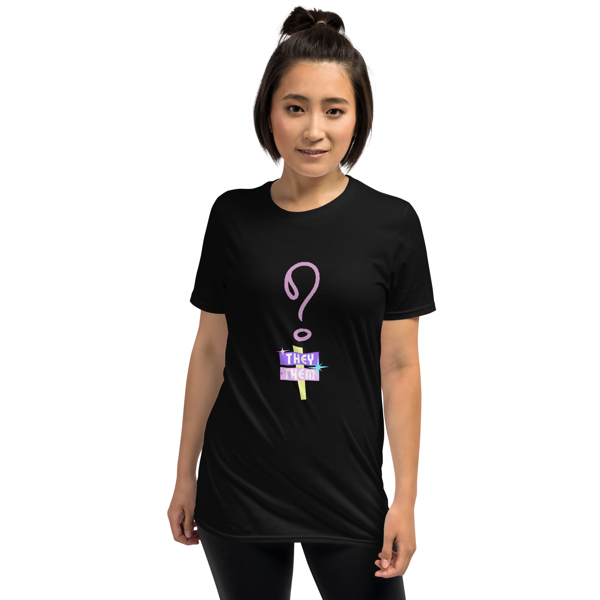 VOCE LINDX “They/Them” Short Sleeve T‑Shirt – 100 % Cotton Jersey, Pronoun-Statement Tee