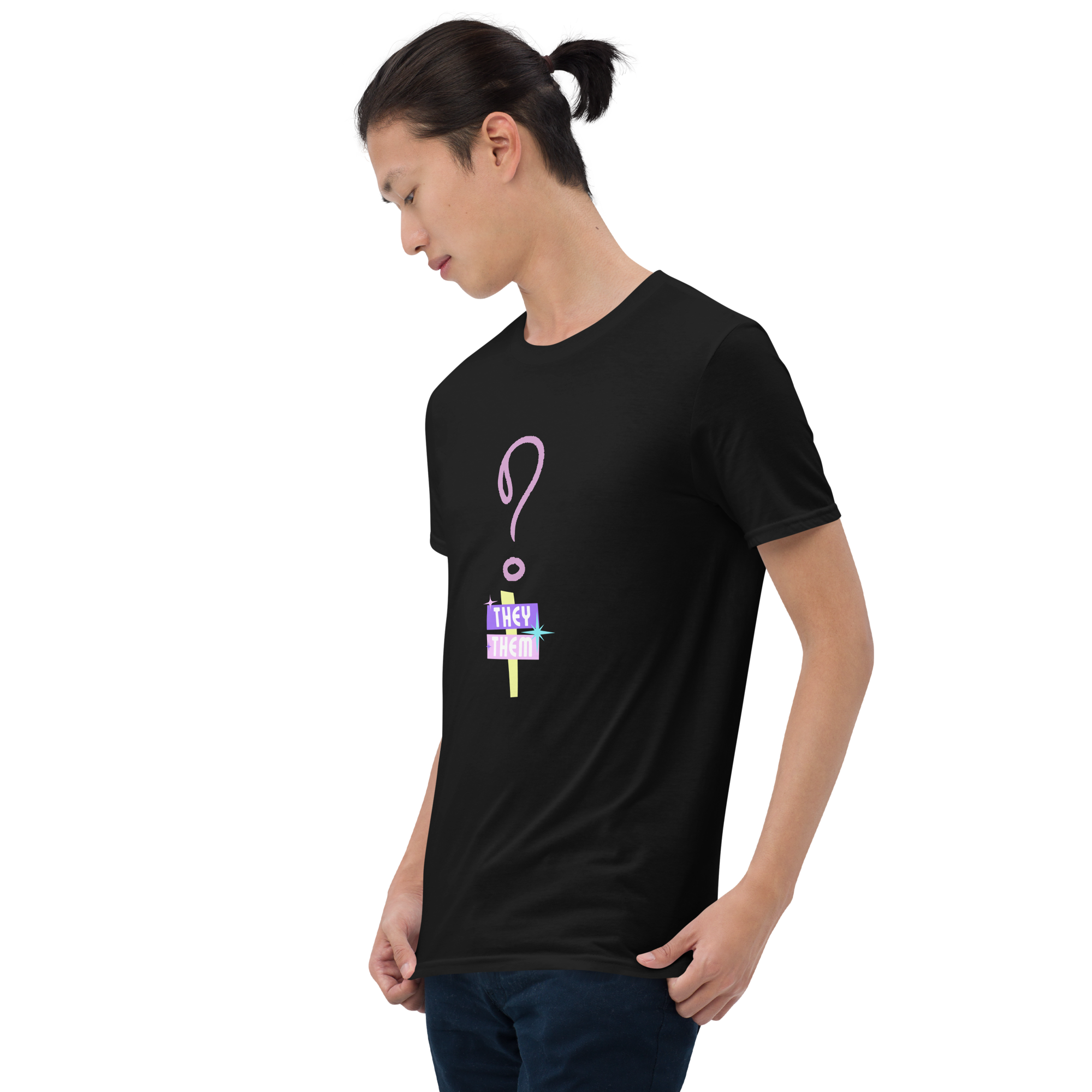 VOCE LINDX “They/Them” Short Sleeve T‑Shirt – 100 % Cotton Jersey, Pronoun-Statement Tee
