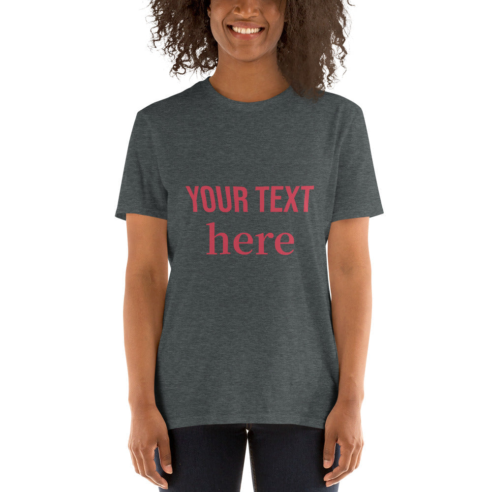 VOCE LINDX Short Sleeve Tee – Create Your Own Design – 100 % Cotton Jersey, Personalised &amp; Comfortable