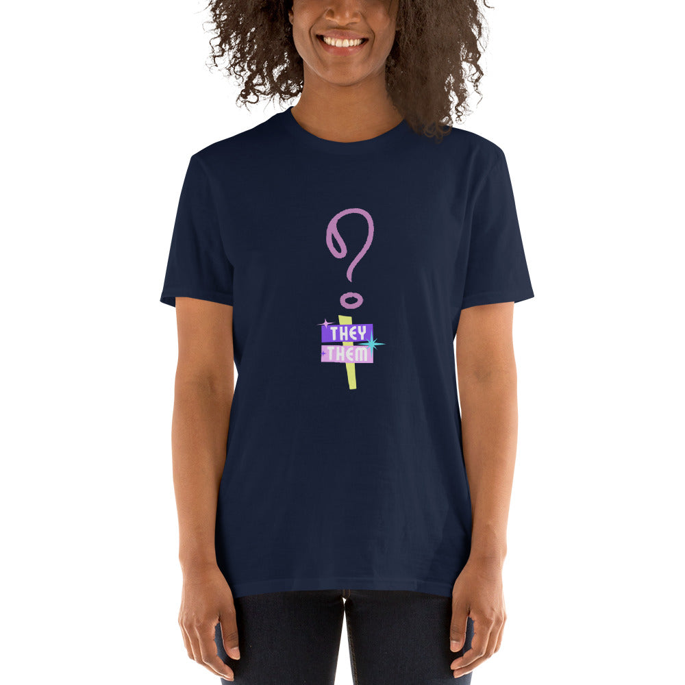 VOCE LINDX “They/Them” Short Sleeve T‑Shirt – 100 % Cotton Jersey, Pronoun-Statement Tee
